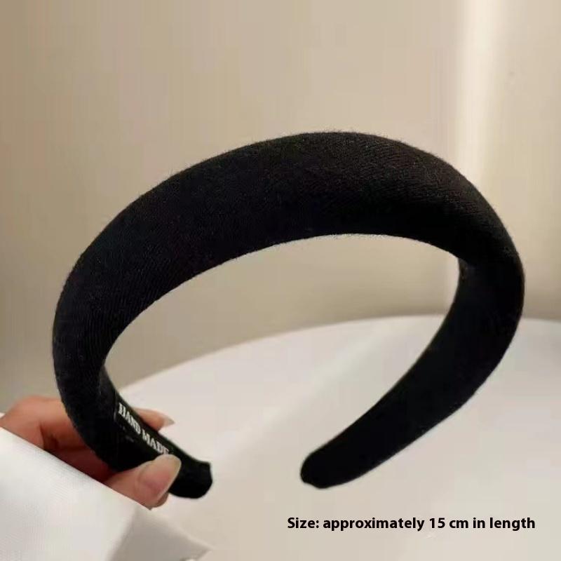 High Head Hairpin Sponge Headband Wide Brim Women's All-match Net Red Go Out Wash Face Hair Pressing Headband Headwear