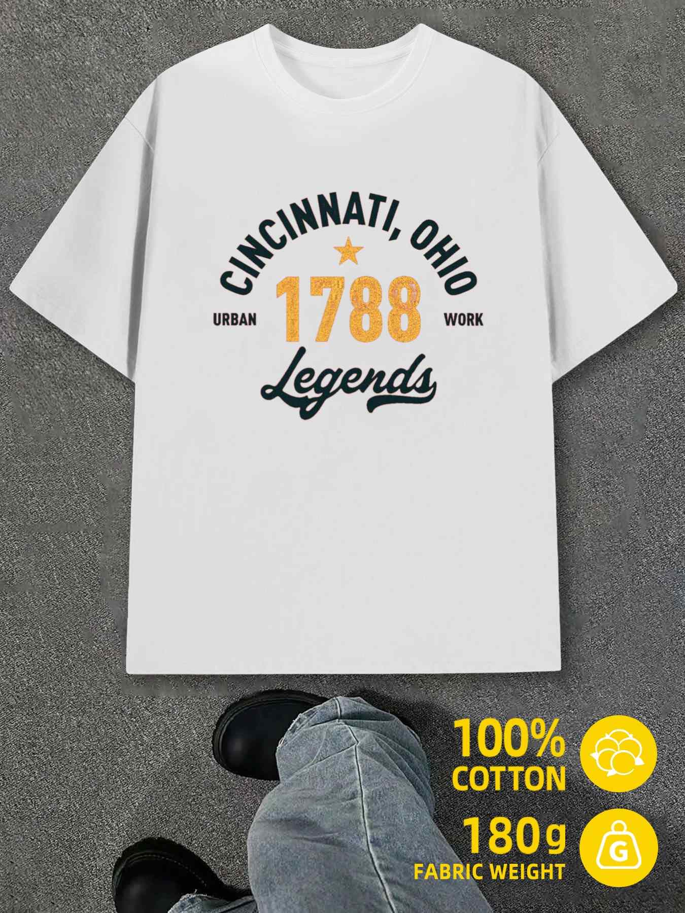 T-Shirt Y2K Cincinnati Legends Cincinnati Shirts White L