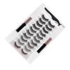 20pcs Magnetic 3D False Eyelashes Reusable Fluffy Magnetic Artficial Lashes Eyeliner for Makeup Black