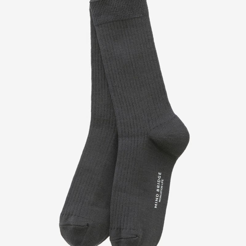 MIND BRIDGE Women's Essential Silk Ribbed Socks_4 Colors