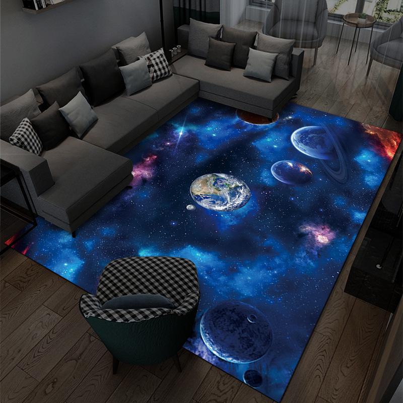 3D-ковёр Cartoon Universe Area Rug - большой, полностью покрытый ковер для спальни, гостиной или дивана Universe Planet-4, 50*80cm
