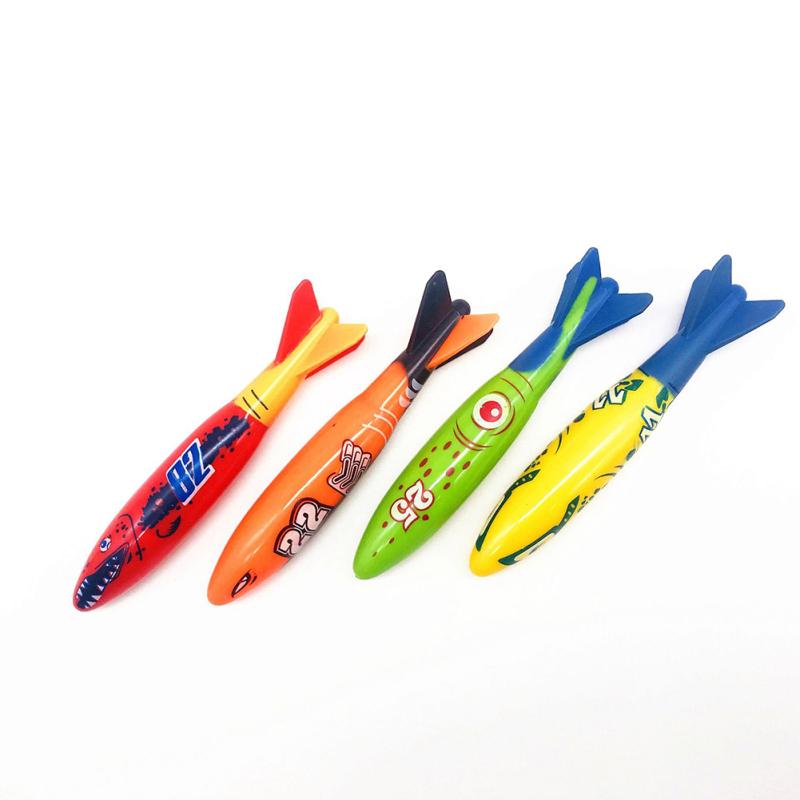 Summer Pool Diving Toys For Kids Fun Children Swimming Pool Games Sinking Toy Set With Diving Rings