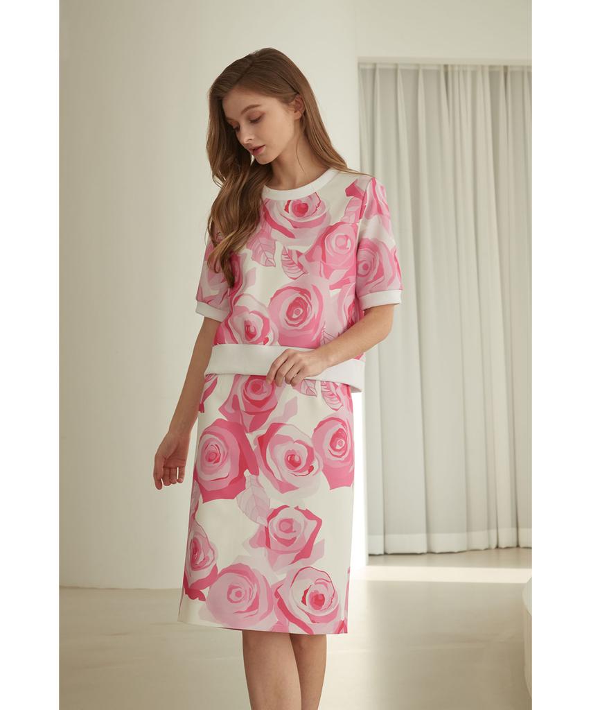 Kym Rose Printed Pencil Skirt