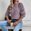 Autumn/Winter Women's Loose Plush Pullover Sweater with Double-sided Fleece