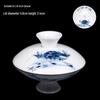 Gaiwan Teacup with Lid: White Porcelain Ceramic Tea Brewing Bowl, 7.5CM, Kung Fu Tea Set Accessory.