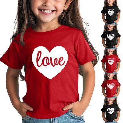 Toddler Girl Boy Valentines Day Shirt Cute Love Heart T-Shirts Kids Valentine's Day Shirts