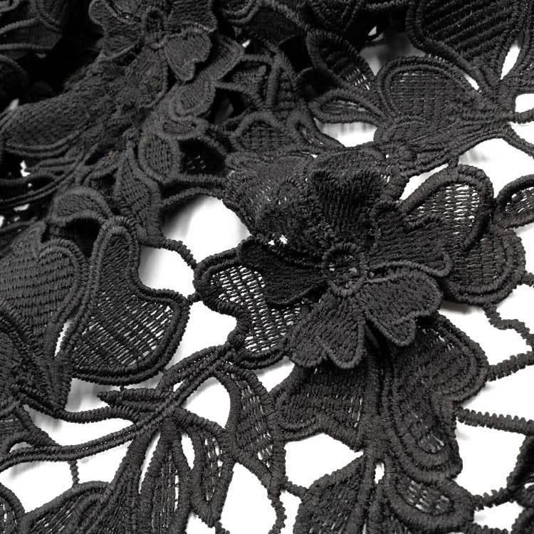 Water-soluble lace full of accessories, milk silk embroidery fabric, hollow embroidery fabric, three-dimensional appliqué