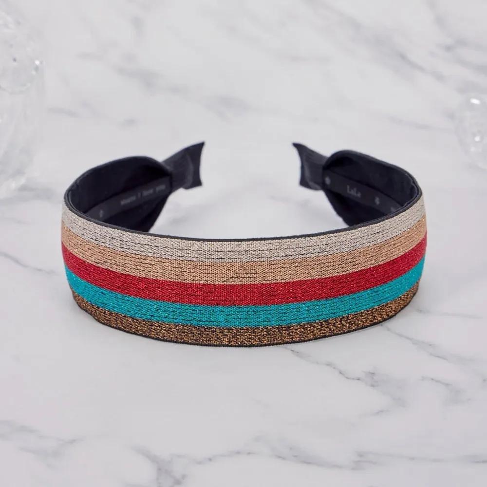 Lala Pearl Stripe Headband Plain Gold LALAH693 3306020 Plain Gold