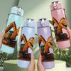 1PC Dinosaur Excavator Toy 750ml Color Plastic Sports Water Bottle Leakproof Flip Straw Lid Suitable for Sports Office Home Use