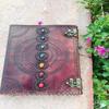 Leather Diary Journal Seven Chakra Medieval Stone with C Lock Daily Planner Guest Book