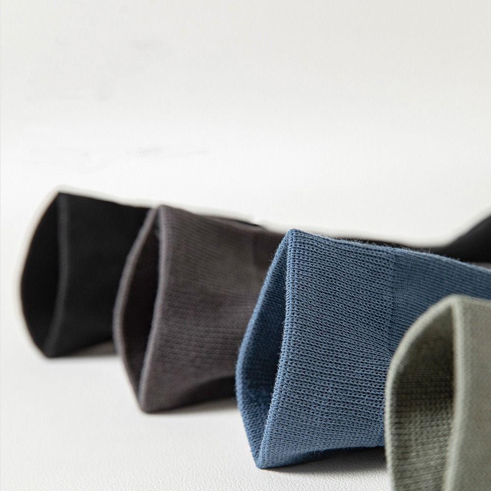 Breathable Solid Color Sports Autumn Cotton Toe Socks Middle Tube Socks Men's Socks Five Toe Socks