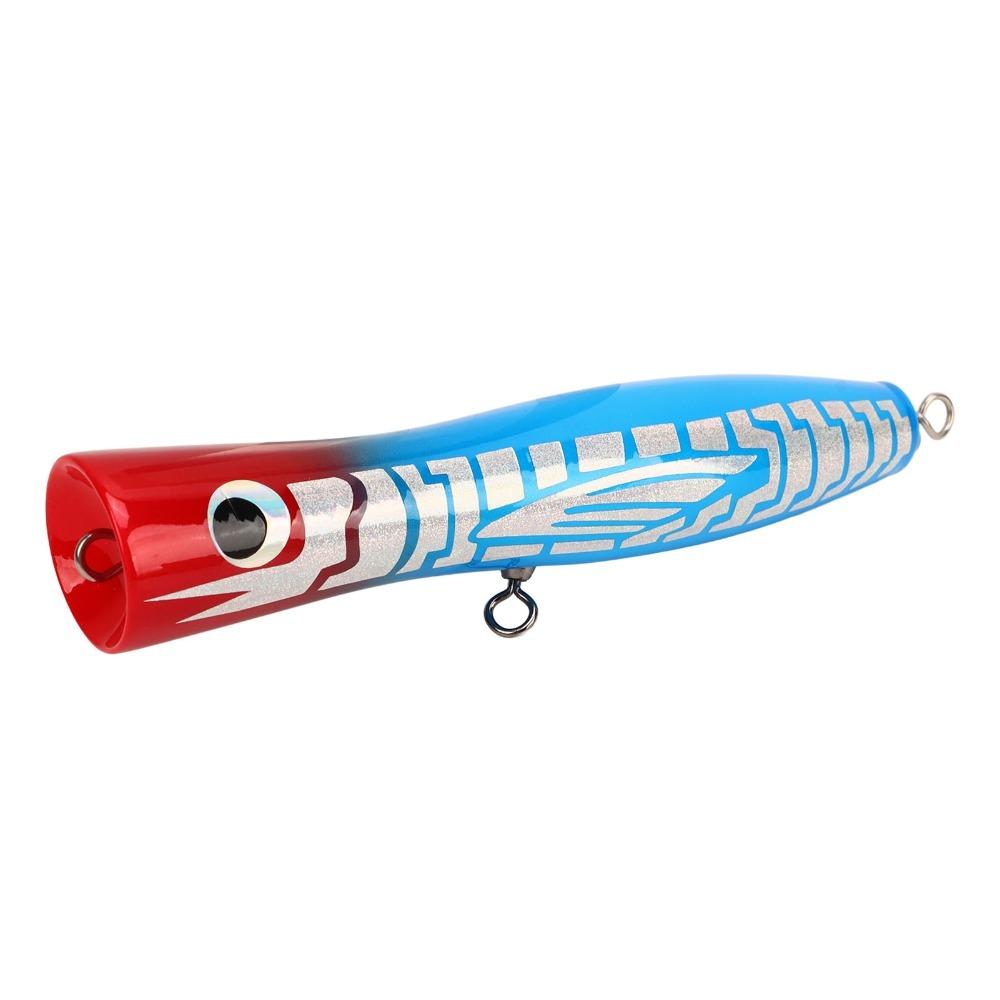 Durable Wood Popper Fishing Lure 18cm Reflective Colors GT Popper Basswood Popper GT Fishing