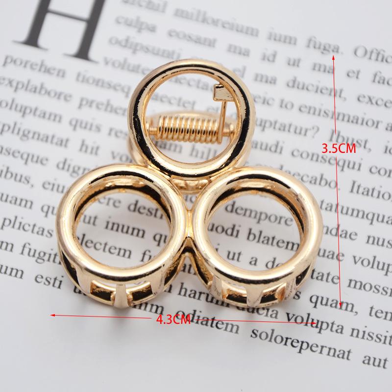 INS Minimalist Metal Claw Hairpin: Small & Medium Retro Hair Clip for European & American Styles, Korean Headwear