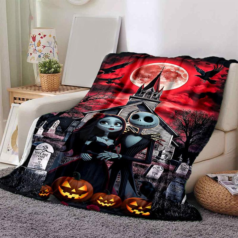 1pc Nightmare Before Christmas Soft Throw Blanket Flannel All Season Light Weight Living Room/Bedroom Warm Blanket. M7290162