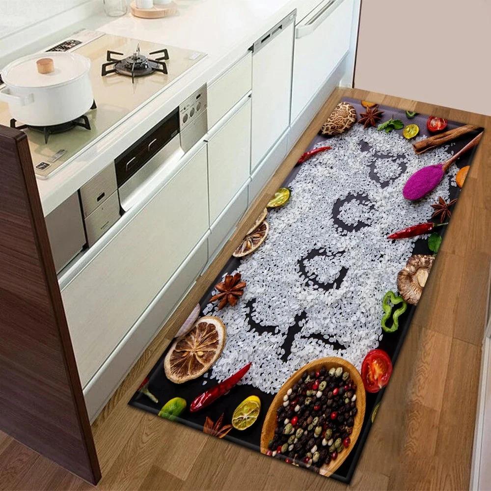 Flavoring Fruit Floor Mat Vegetable Carpet for Kitchen or Entrance Washable Non-Slip Rug Home Decor Large Size for Household Use