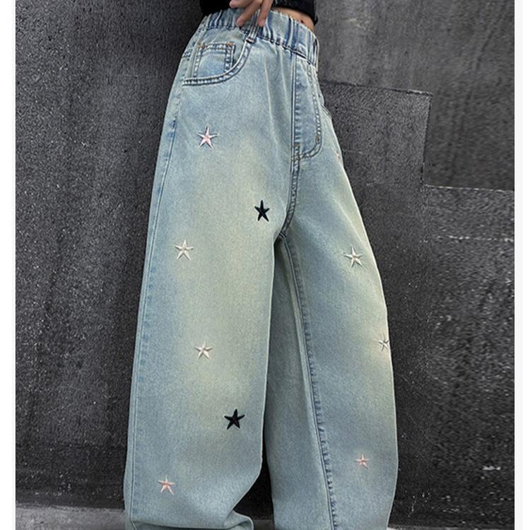 Children's Wide Leg Pants Girls' Jeans Wide Leg Pants Girls' Jeans Korean