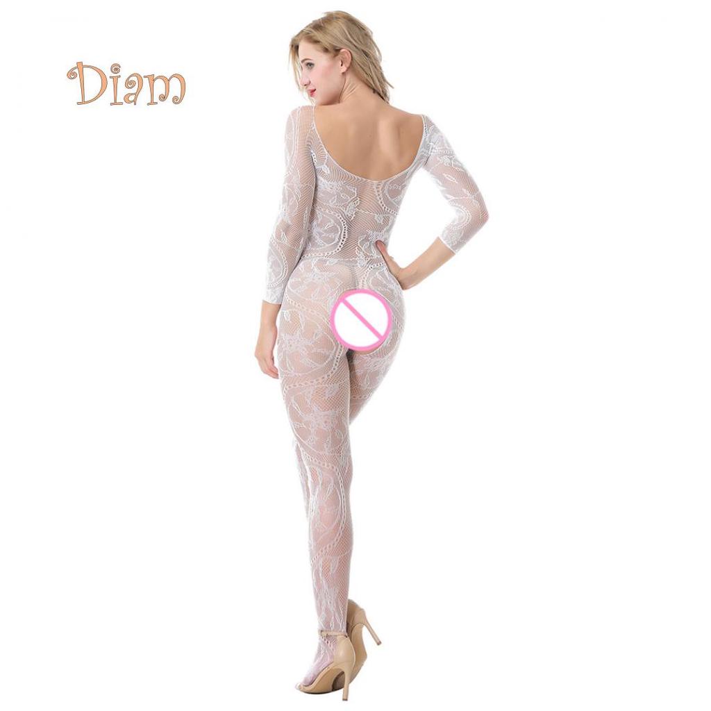 Acadele Femei Hot Sexy See-through Crotchless Off Umeri Neted Bodystocking Lenjerie de noapte