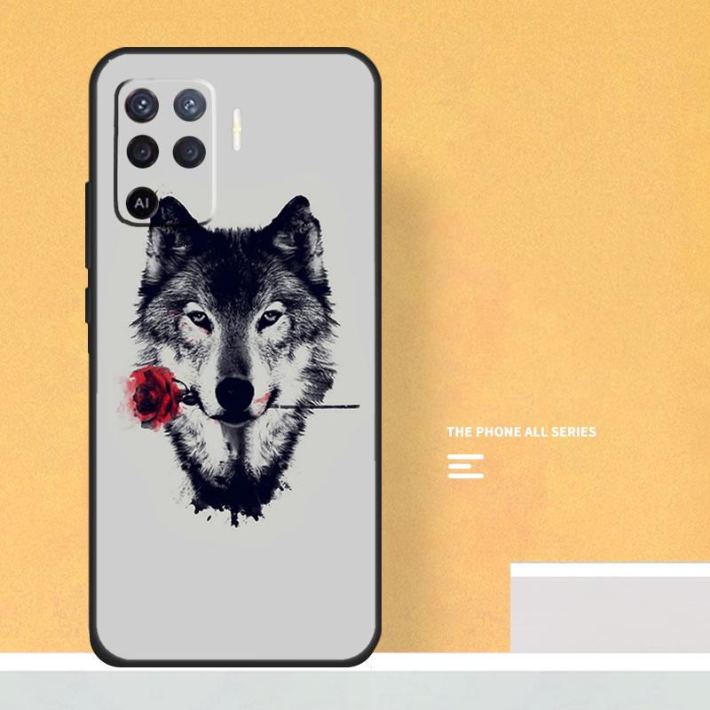 Animal Wolf Case For Oppo A40 A60 A80 A78 A98 A58 A38 A18 A54 A74 A94 A96 A76 A16 A15 A17 A57 A5 A6 Pro