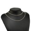 2 Meter Stainless Steel White 3mm Imitation Pearl Chains for DIY Necklace Making Jewelry Findings Bracelet Supplies Body Chains