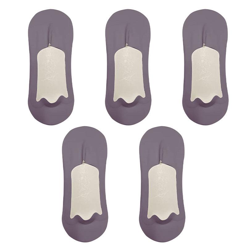 5 Paar Herrensocken Baumwolle Atmungsaktiv Sommer Ultradünn No Show Eisseide Socke Silikon Rutschfeste Sohle Schweißabsorbierend Herren Bootssocke