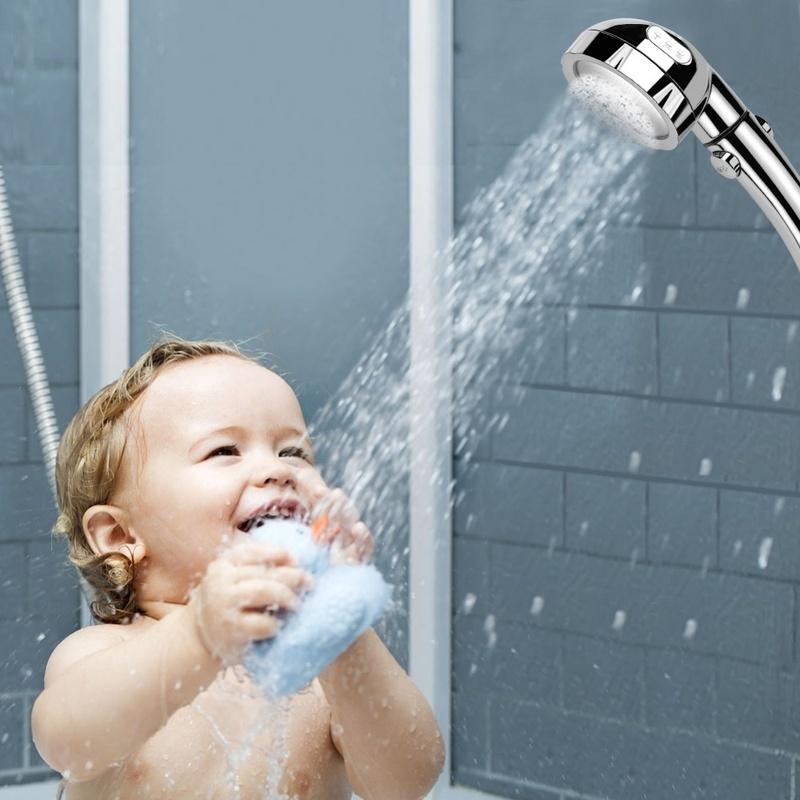 Filter SPA Rund 3 einstellbare Duschmodi Hochdruck-Badezimmer-Handbrause zum Wassersparen