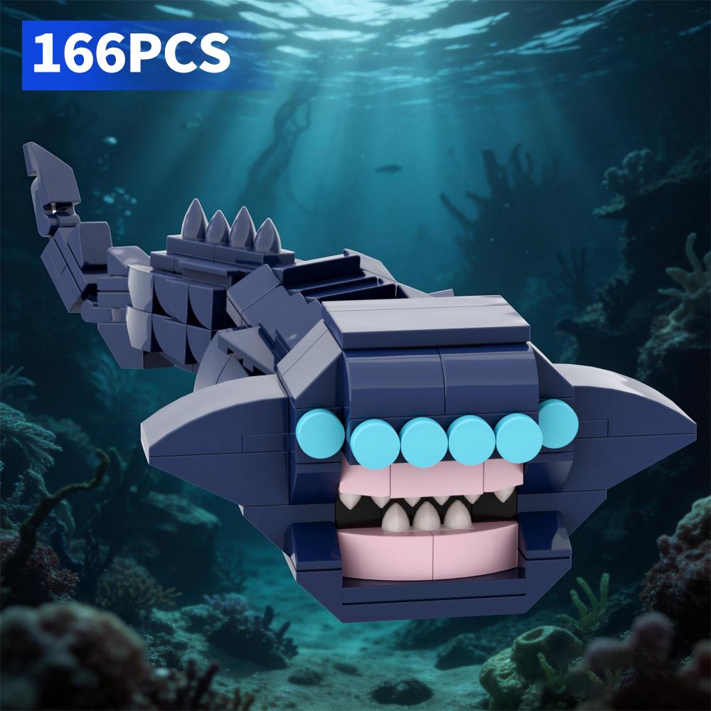 5-in-1 Bloop Sea Monster Building Blocks Set Subnautica Sea Eater Gran Maj Model Bricks Desk Decor DIY Education Birthday Gift