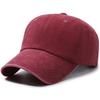 Processed Pure Color Washed Baseball Cap for Men and Women, Same Style Fashioneasiest for Match Small Single Processing Large Head Circumference
