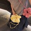 Printing Flower Handbag Korean Style Small Crossbody Bag Lightweight Plaid Drawstring Bag  Women