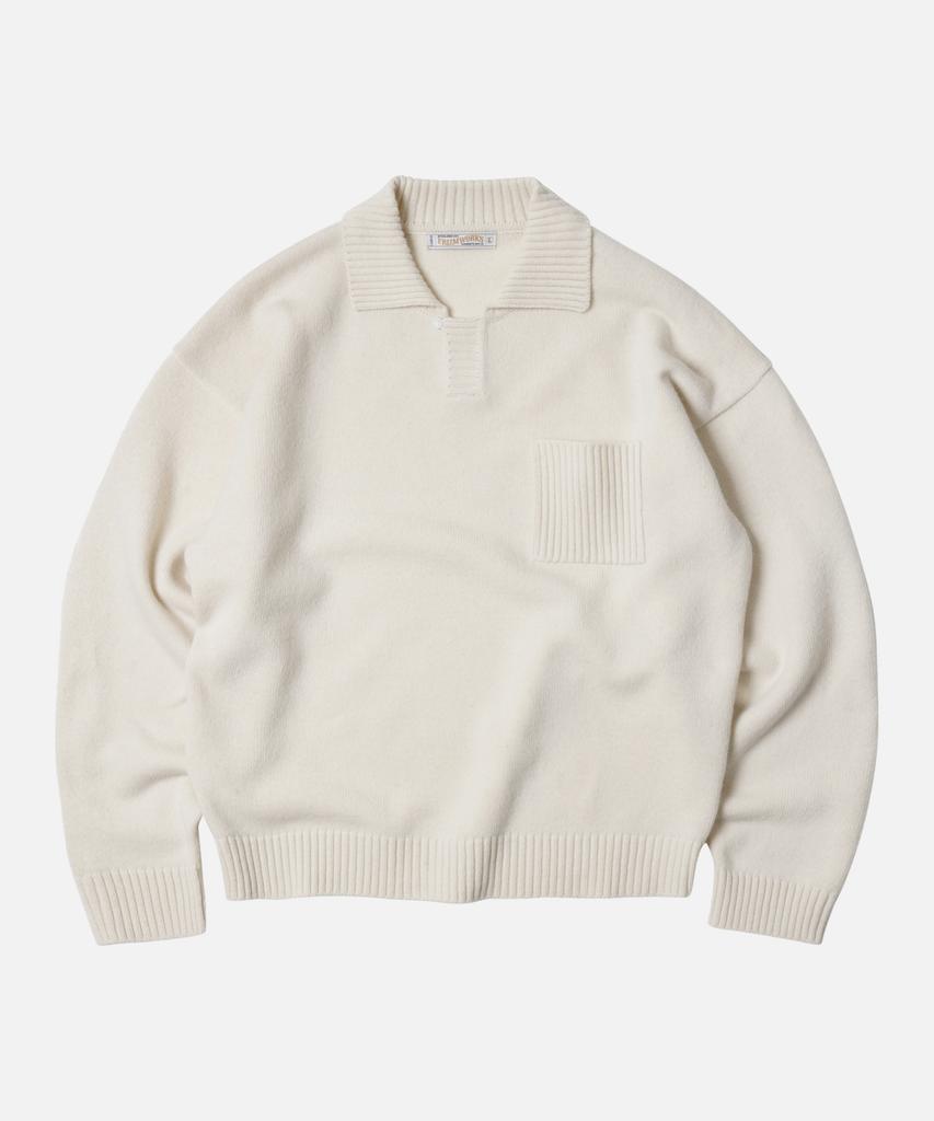 FRIZMWORKS Wool Collar Knit Pullover _ Ivory