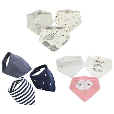 3 Pcs Baby Infant Cotton Bib Newborn Three-layer Waterproof Triangle Scarf Feeding Saliva Towel Bandana Burp Cloth Gifts