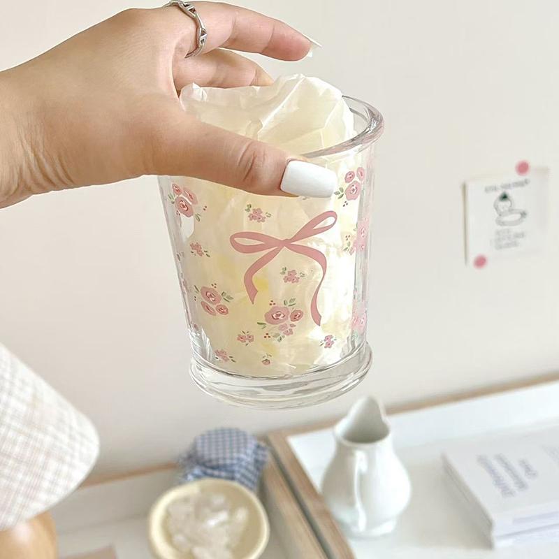 

Милая стеклянная кружка с бантом для воды, мультяшная стеклянная кружка с бантом, полосатая милая кружка для кофе, бытовая кружка для фруктового чая, лимонада, подарок для девочек
