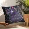 Funny Cat Thinking Network Pattern Pillow Case Home Living Room Decoration Linen Pillowcover Pillow Cases Cushion Cover