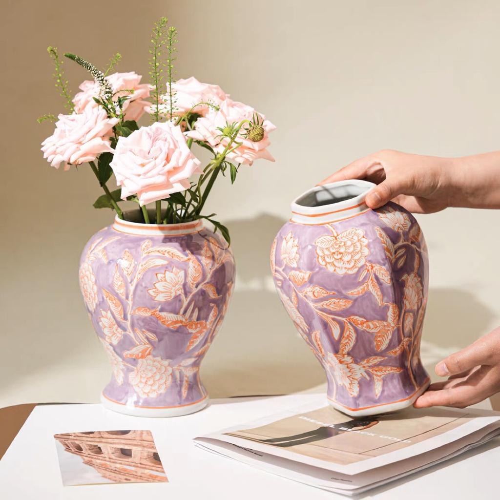 Modrobílá porcelánová váza Čínský styl Retro porcelánový květináč Květináč Hydroponie Terárium Domácí dekorační doplňky
