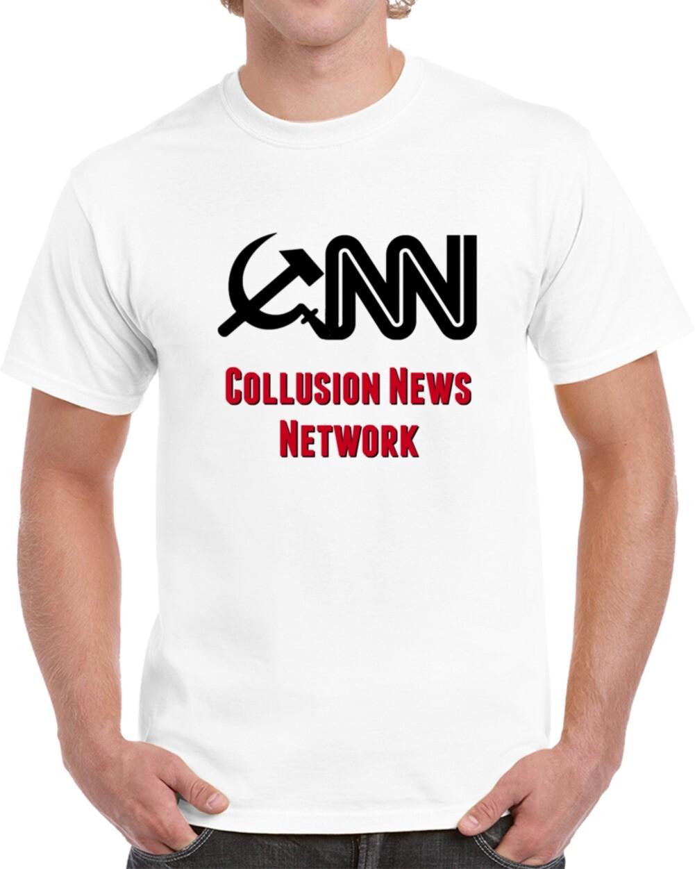 Cnn Collusion News Network Political T Shirt Fake News Unisex Tee Novelty Gift M