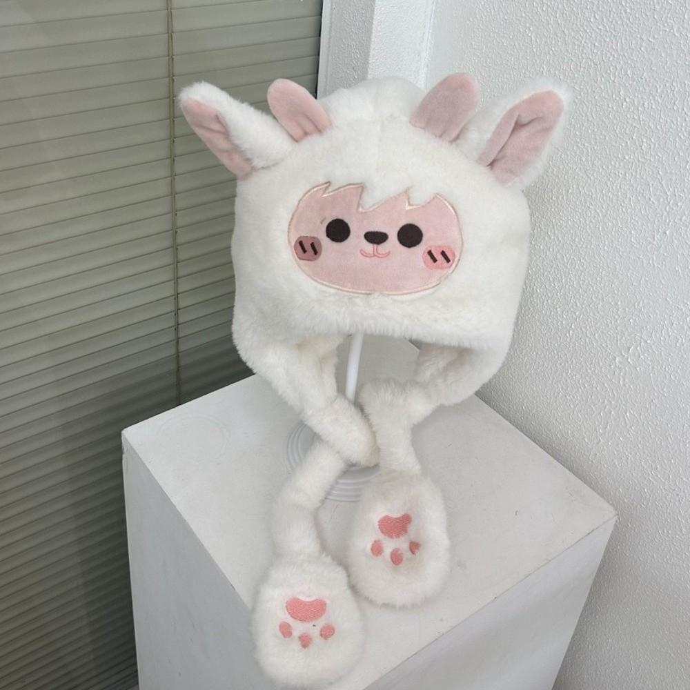Coldproof Capybara Hooded Scarf Lamb Cartoon Beanie Caps Children's Pullover Cap  Autumn and Winter