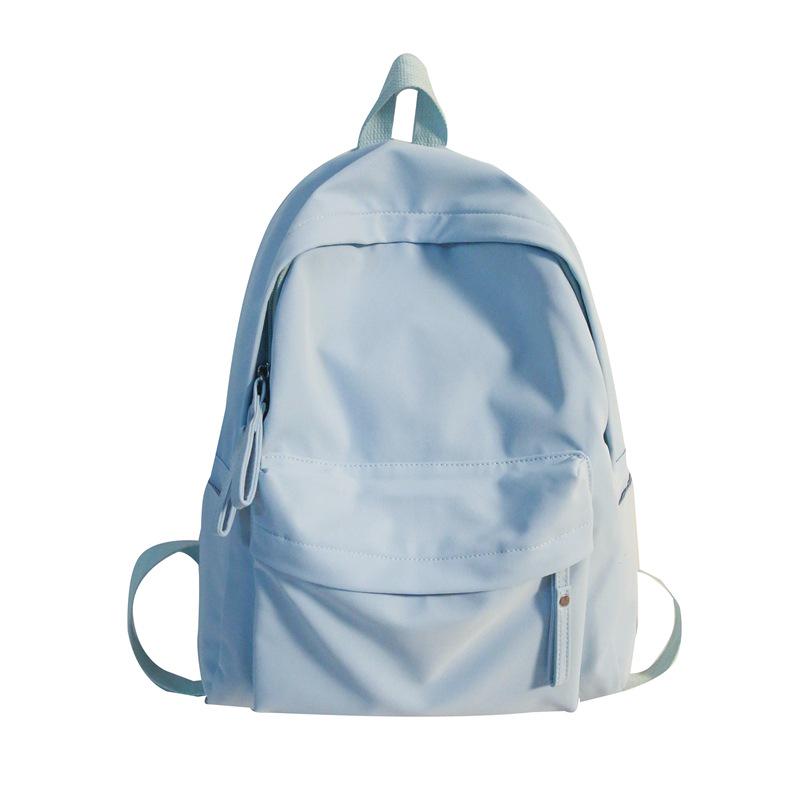 

Women s High School Backpack - Wear-resistant, Solid Color, Casual Travel Bag for Girls and Women. синій