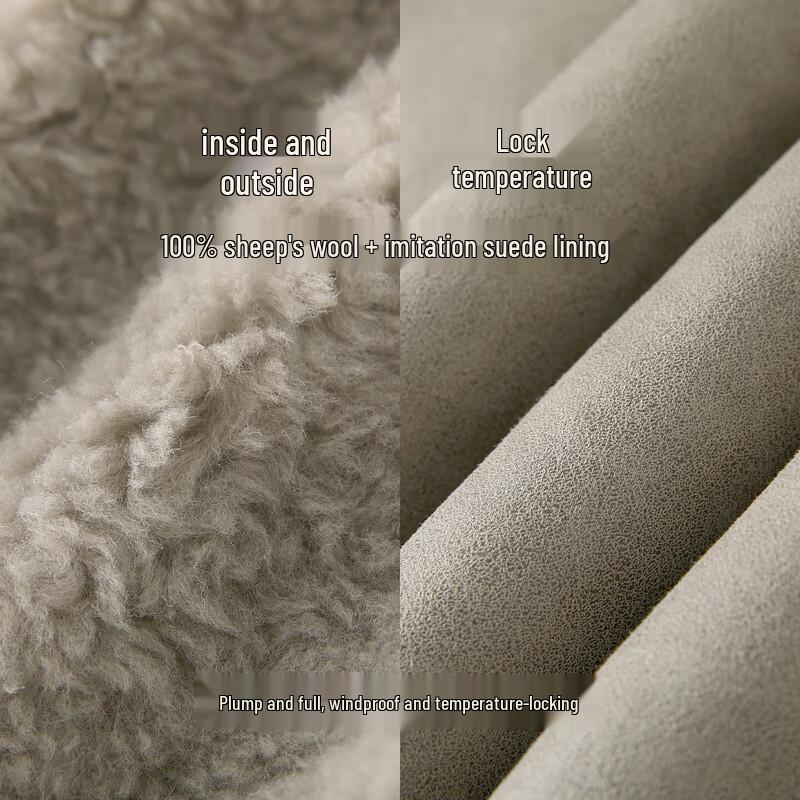 Sancai 100% Merino Wool Stand-Up Collar Mid-Length Coat