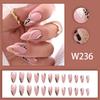 Punte Manicure a Forma di Mandorla con Stampa Leopardo - Strisce Stile French Hot Girl