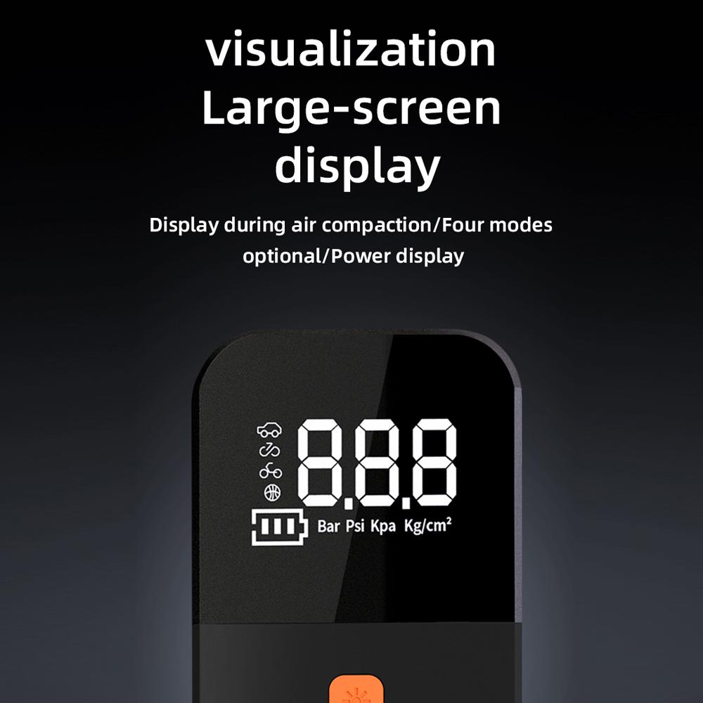 Portable Car Air Pump 150PSI Wireless Air Compressor Handheld Electric Tire Inflator with LED Light Support Power Bank