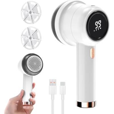 Levapelucchi Wireless Ricaricabile Lame a 6 Foglie 3 Velocità Display LED Rasoio Elettrico per Pelucchi Portatile per Vestiti Mobili Maglione