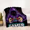 "Pro Gamer Hoodie: Lila Gaming-Sweatshirt für Gamer"Decke Flanell-Überwurfdecke für Sofa, Bett, Reisen, Camping, Büro, Couch, Stuhl, A