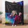 1 pièce Couverture en Flanelle Imprimé Numérique Taylor Swift - Style Contemporain, Convient à Toutes les Saisons, Parfaite pour la Maison, le Voyage ou le Camping - Machin