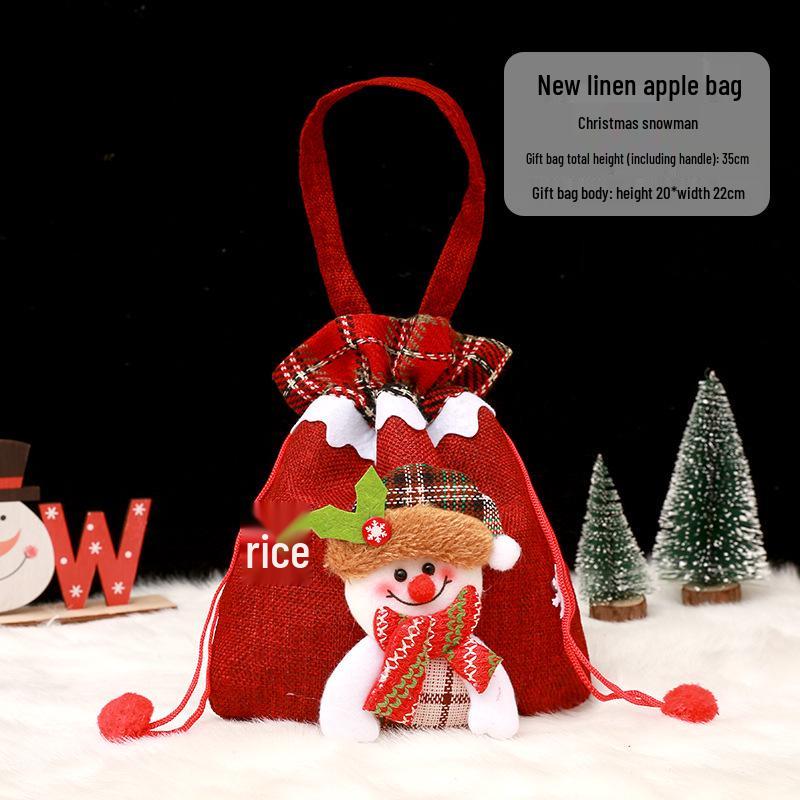 Christmas Eve Apple Candy Gift Tote & Packaging Bag