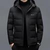 Winter Daunenjacke für Herren, für Väter mittleren Alters und ältere, Übergröße, mittellange Jacke