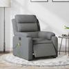 Vidaxl Reclining Massage Chair, Electric, Dark Grey, Fabric