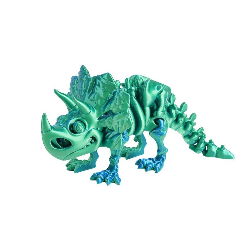 3D Printed Dragon Dinosaur Model Joints Can Move Freely Desktop Craft Ornament Gifts for Kids For Landscaping Decoration