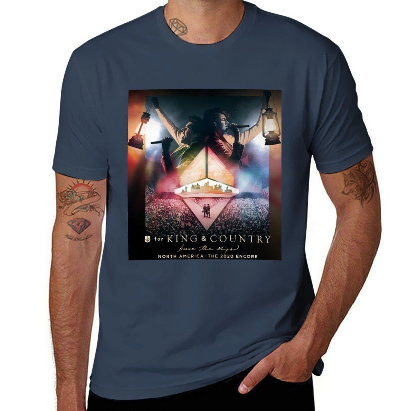 For The King Country Burn The Ships Tour Tshirt Comfortable Basic Crew Neck Tee S