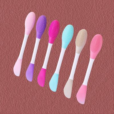 Silikonový štětec na bahýnkovou masku s dvojitou hlavou Masážní štětec na mytí obličeje Štětec na make-up DIY Kosmetický salon Měkký štětec Štětec na pleťovou masku Čisticí štětec