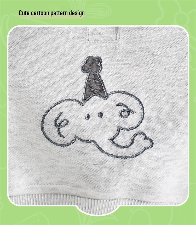 Boys' Stylish Spring/Autumn Korean Hoodie Two-Piece Set for Toddlers