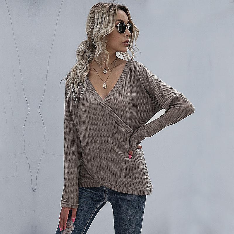 

Винтажная мода элегантный повседневный осенний свитер большого размера однотонный вязаный наизнанку с длинными рукавами свитер Mori женский XL хаки